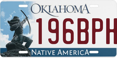 OK license plate 196BPH