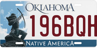 OK license plate 196BQH