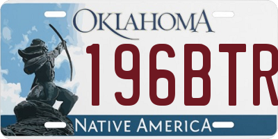OK license plate 196BTR