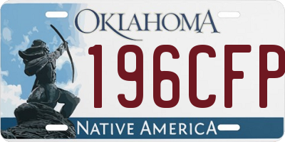 OK license plate 196CFP