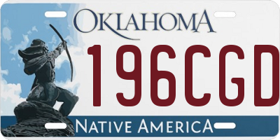 OK license plate 196CGD