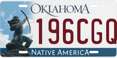 OK license plate 196CGQ