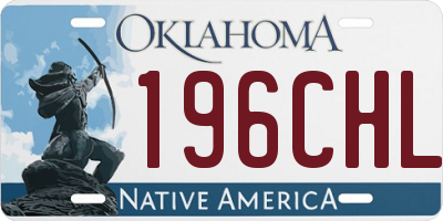 OK license plate 196CHL