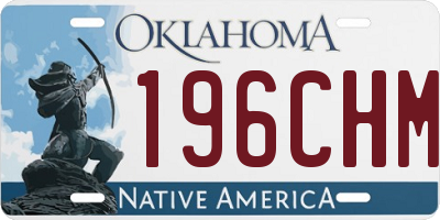 OK license plate 196CHM