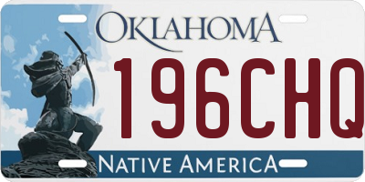 OK license plate 196CHQ