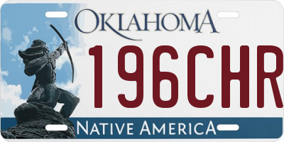 OK license plate 196CHR