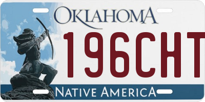 OK license plate 196CHT