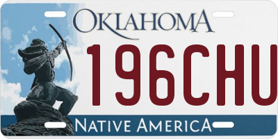 OK license plate 196CHU