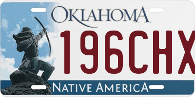 OK license plate 196CHX