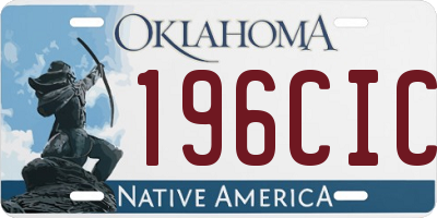 OK license plate 196CIC