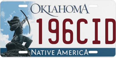 OK license plate 196CID