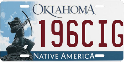 OK license plate 196CIG