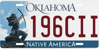 OK license plate 196CII
