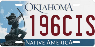 OK license plate 196CIS