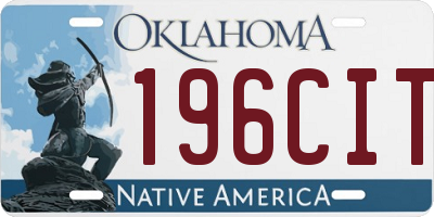 OK license plate 196CIT