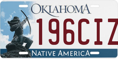 OK license plate 196CIZ