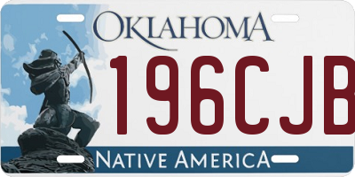 OK license plate 196CJB