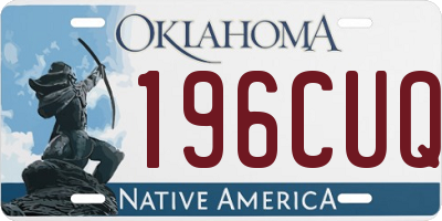 OK license plate 196CUQ