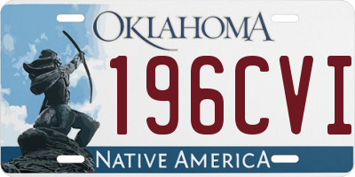 OK license plate 196CVI
