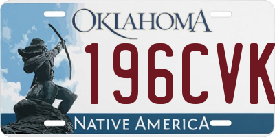 OK license plate 196CVK