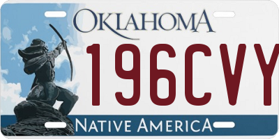 OK license plate 196CVY