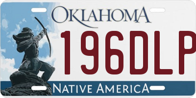 OK license plate 196DLP