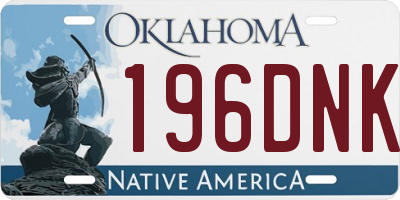 OK license plate 196DNK
