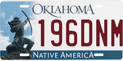 OK license plate 196DNM