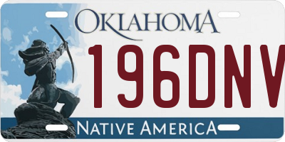 OK license plate 196DNV