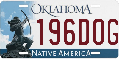OK license plate 196DOG
