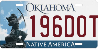OK license plate 196DOT