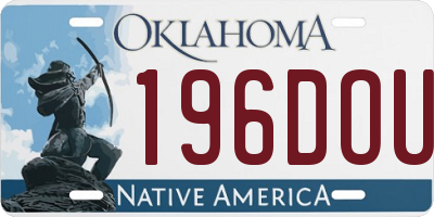 OK license plate 196DOU
