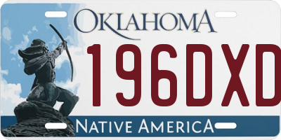 OK license plate 196DXD