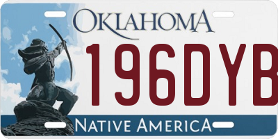 OK license plate 196DYB