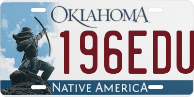 OK license plate 196EDU