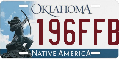 OK license plate 196FFB