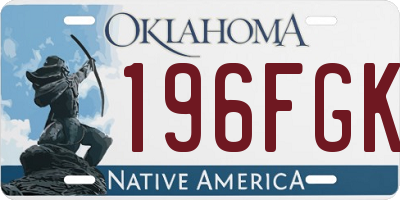 OK license plate 196FGK