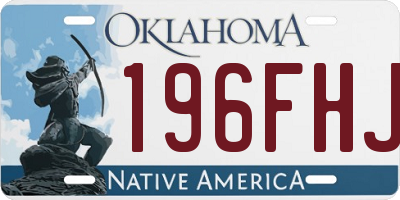 OK license plate 196FHJ