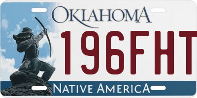 OK license plate 196FHT