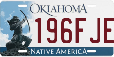 OK license plate 196FJE