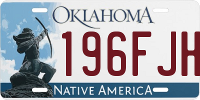 OK license plate 196FJH