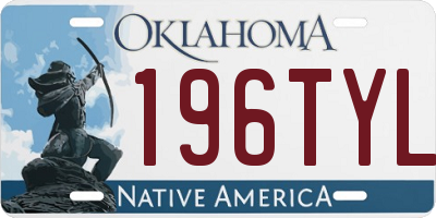 OK license plate 196TYL