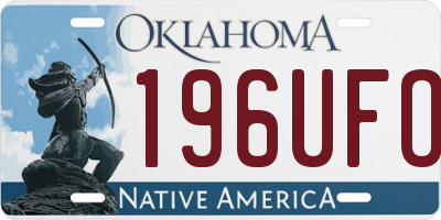 OK license plate 196UFO