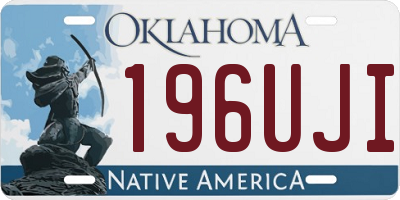 OK license plate 196UJI