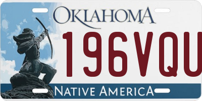 OK license plate 196VQU