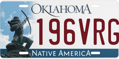 OK license plate 196VRG