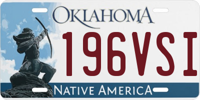OK license plate 196VSI