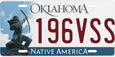 OK license plate 196VSS