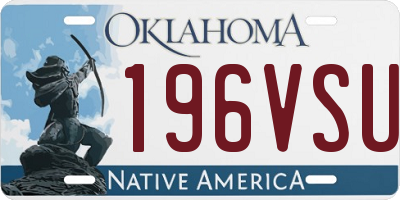 OK license plate 196VSU