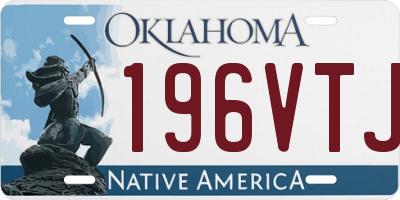 OK license plate 196VTJ
